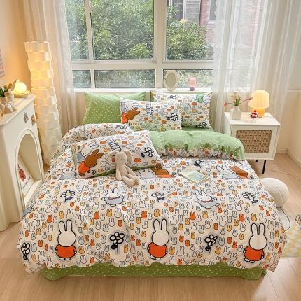 91家纺网 家纺一手货源 找家纺 （总）金丝鸟 2023新款全棉小清新四件套