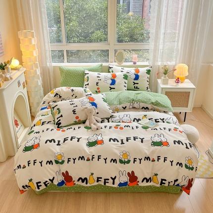 91家纺网 家纺一手货源 找家纺 （总）金丝鸟 2023新款全棉小清新四件套