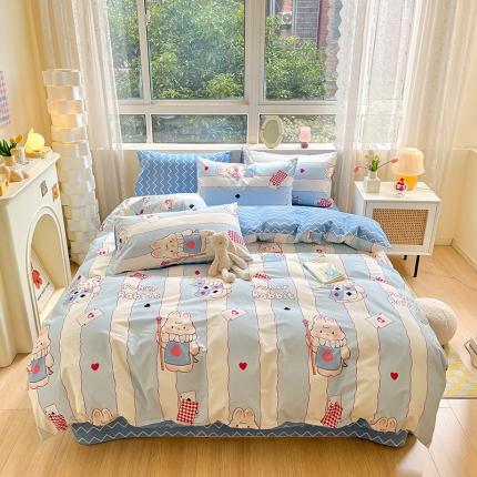 91家纺网 家纺一手货源 找家纺 （总）金丝鸟 2023新款全棉小清新四件套