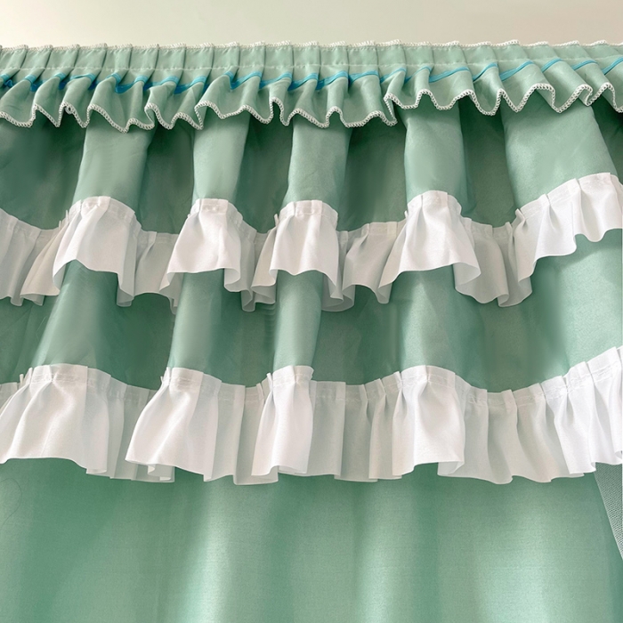 91家纺网 家纺一手货源 找家纺 （总）迪凡保罗 2025新款2303五通双杆落地双层遮光蚊帐