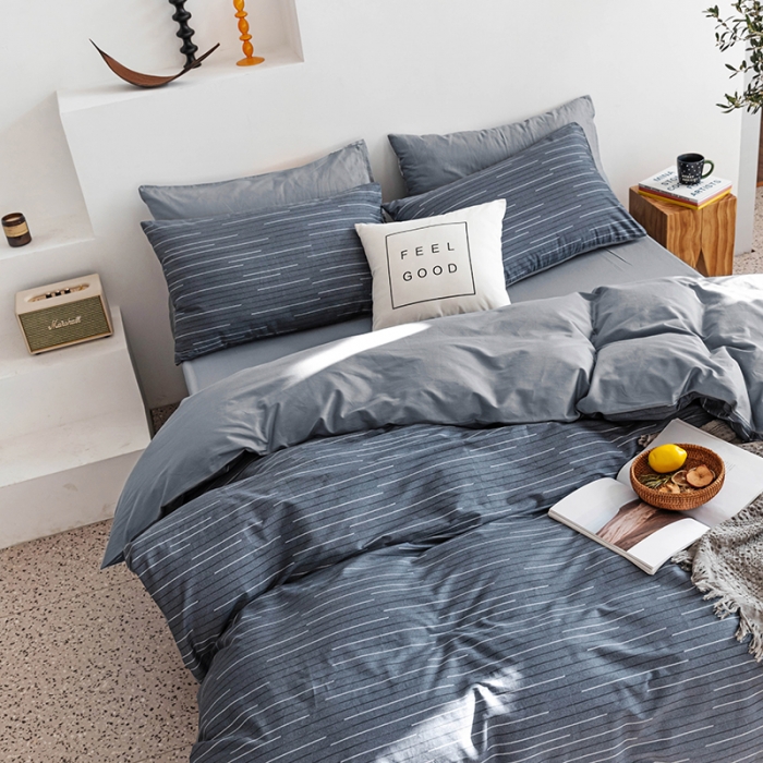 91家纺网 家纺一手货源 找家纺 简宜 2023新款北欧简约全棉四件套 瀚海