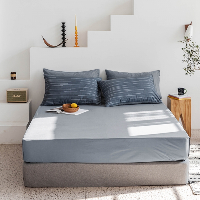 91家纺网 家纺一手货源 找家纺 简宜 2023新款北欧简约全棉四件套 瀚海