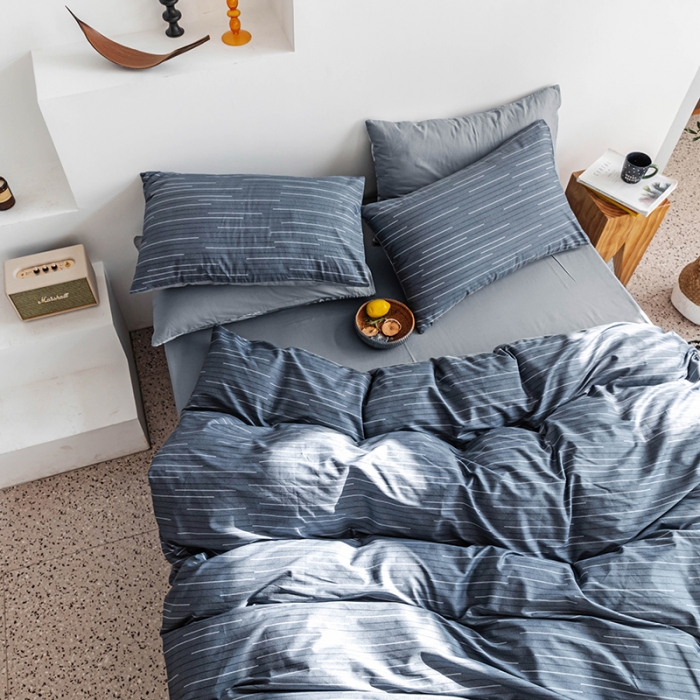 91家纺网 家纺一手货源 找家纺 简宜 2023新款北欧简约全棉四件套 瀚海