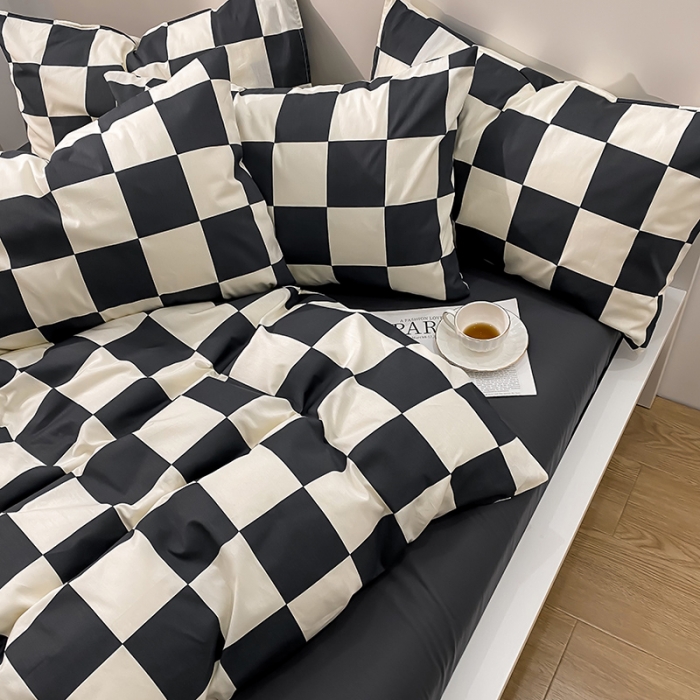 91家纺网 家纺一手货源 找家纺 简宜 2023新款北欧简约全棉四件套 卡洛斯