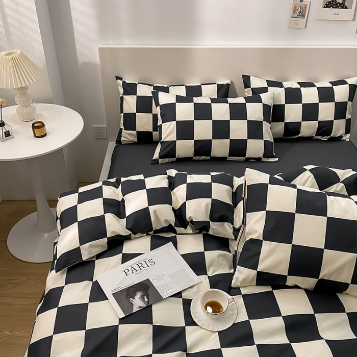 91家纺网 家纺一手货源 找家纺 简宜 2023新款北欧简约全棉四件套 卡洛斯