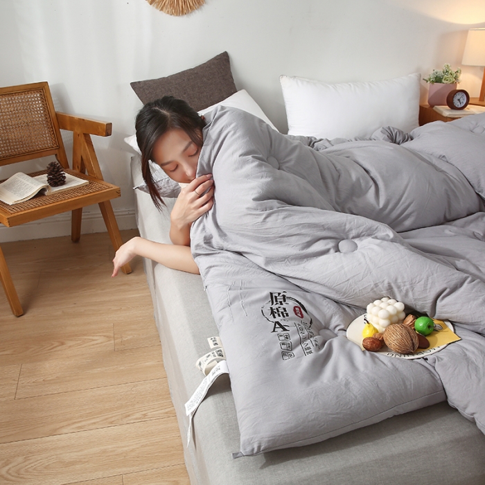 91家纺网 家纺一手货源 找家纺 鹿小帅A类原棉大豆纤维被被子加厚冬被春秋四季被学生被芯直播爆款