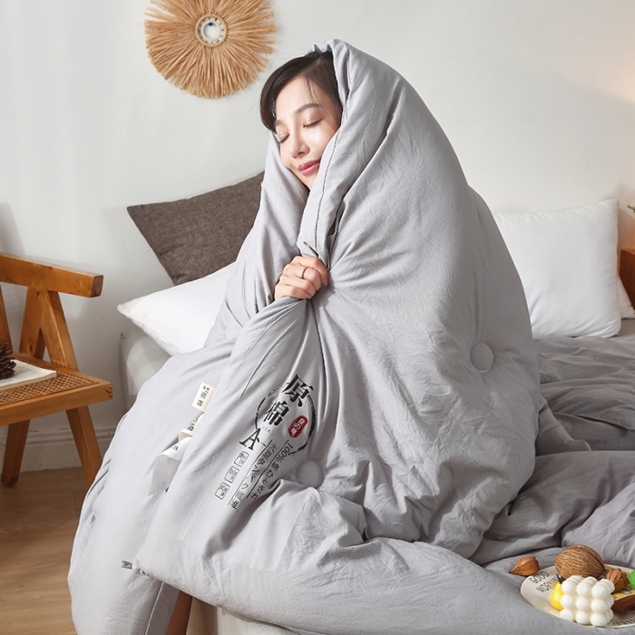 91家纺网 家纺一手货源 找家纺 鹿小帅A类原棉大豆纤维被被子加厚冬被春秋四季被学生被芯直播爆款