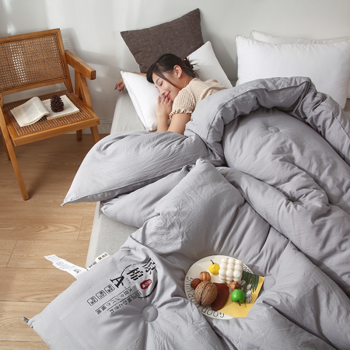 91家纺网 家纺一手货源 找家纺 鹿小帅A类原棉大豆纤维被被子加厚冬被春秋四季被学生被芯直播爆款