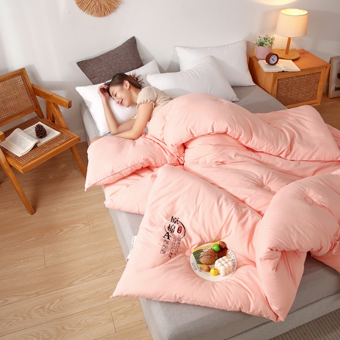 91家纺网 家纺一手货源 找家纺 鹿小帅A类原棉大豆纤维被被子加厚冬被春秋四季被学生被芯直播爆款