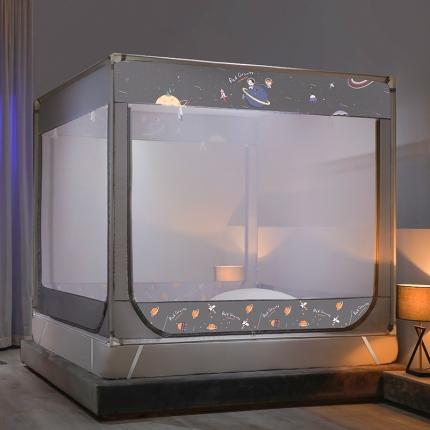 91家纺网 家纺一手货源 找家纺 飞轮海 2023新款数码印花三开门蚊帐-Z80 太空星际