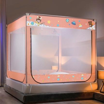 91家纺网 家纺一手货源 找家纺 飞轮海 2023新款数码印花三开门蚊帐-Z80 星空女孩