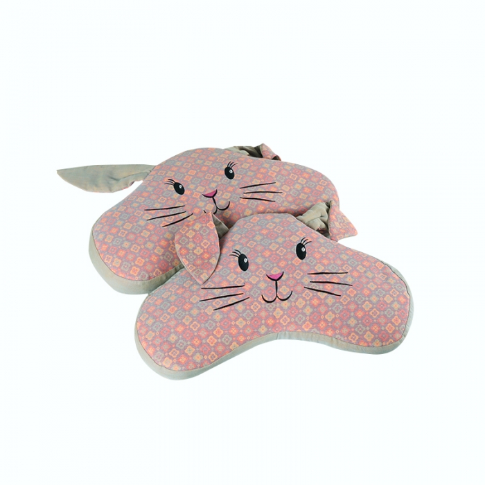 91家纺网 家纺一手货源 找家纺 （总）明星 2023新款荞麦枕A类纯棉双层纱卡通兔耳朵枕头芯