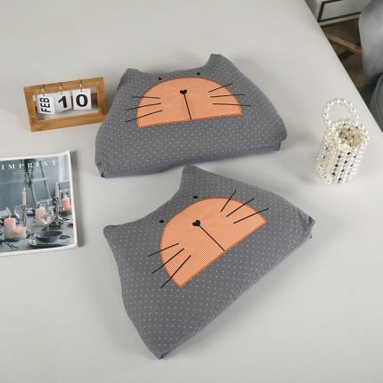 91家纺网 家纺一手货源 找家纺 （总）明星 2023新款A类全棉双层纱布贴布绣儿童荞麦枕