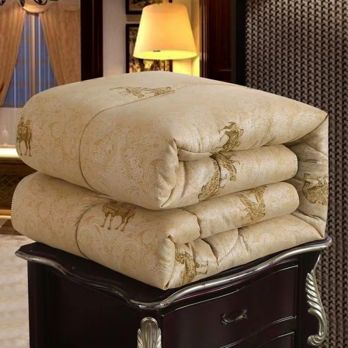 91家纺网 家纺一手货源 找家纺 （总）鹿小帅驼绒被石墨烯珠光浆驼毛被加厚冬被春秋被学生被芯礼品直播爆款