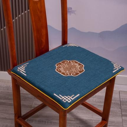 91家纺网 家纺一手货源 找家纺 北辰 2023新款陶然居餐椅垫 陶然居-藏青