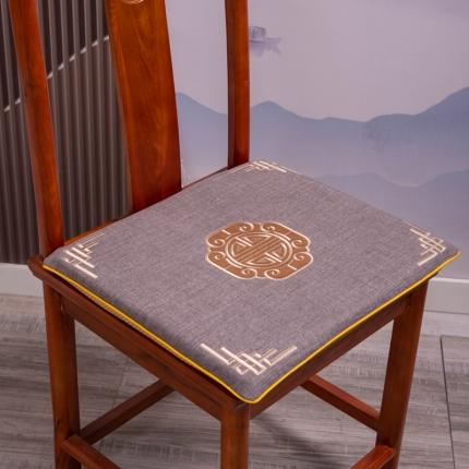 91家纺网 家纺一手货源 找家纺 北辰 2023新款陶然居餐椅垫 陶然居-灰