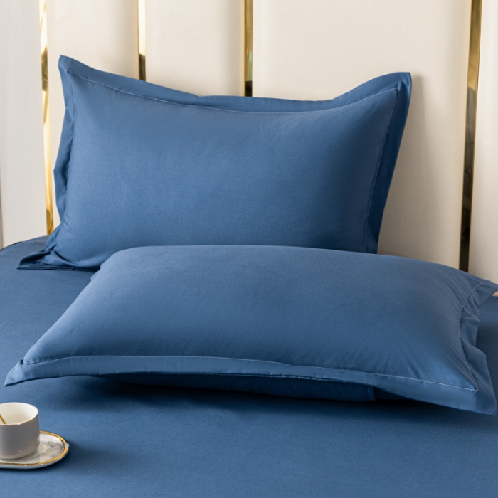 91家纺网 家纺一手货源 找家纺 笠裙家纺 2024新款原棉刺绣雅韵风情系列床裙 宝石蓝雅韵风情