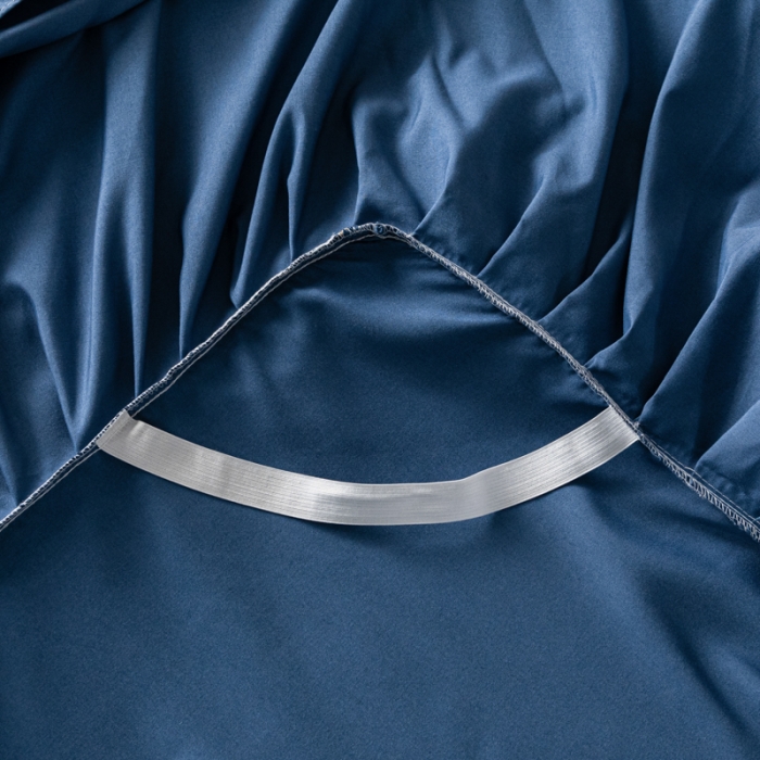 91家纺网 家纺一手货源 找家纺 笠裙家纺 2024新款原棉刺绣雅韵风情系列床裙 宝石蓝雅韵风情