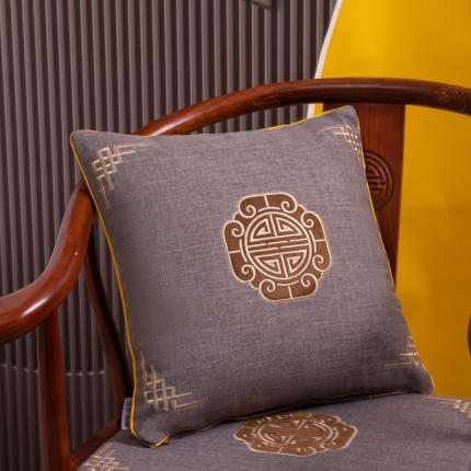 91家纺网 家纺一手货源 找家纺 北辰 2023新款陶然居新中式抱枕系列 陶然居-灰