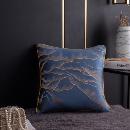 91家纺网 家纺一手货源 找家纺 北辰 2023新款轻奢北欧ins-锦绣山河新中式抱枕 锦绣山河-深蓝