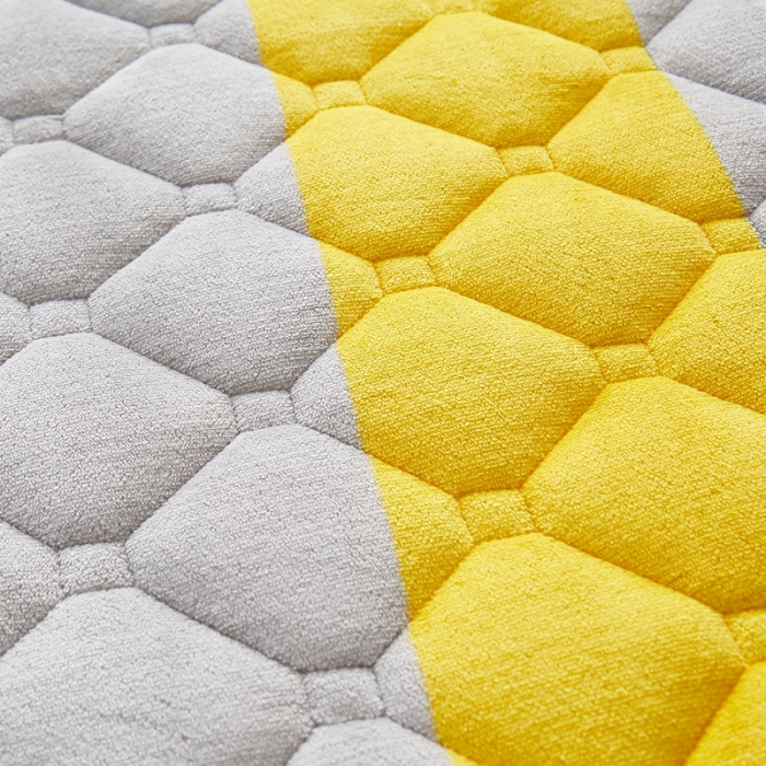 91家纺网 家纺一手货源 找家纺 优莱床垫 2024新款新款牛奶绒记忆棉床垫 黄条