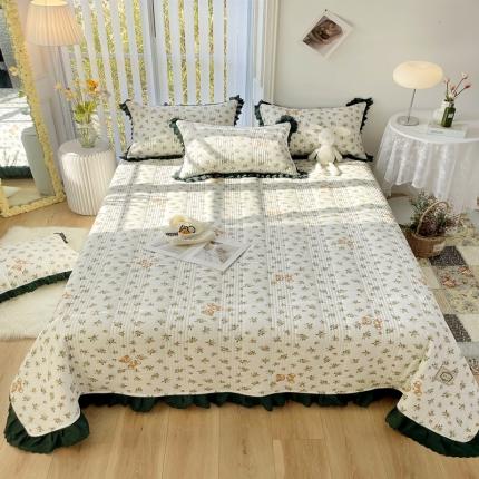 91家纺网 家纺一手货源 找家纺 （总）菊上家纺 2023新款春法式复古风全棉床盖