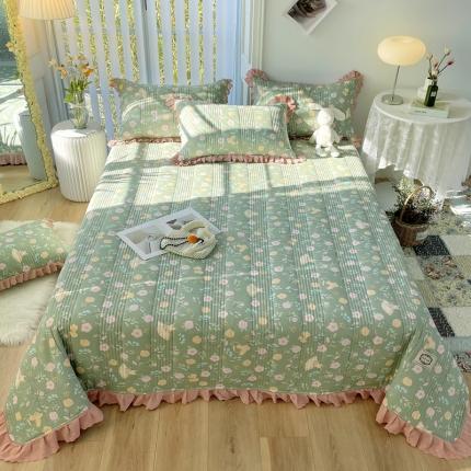 91家纺网 家纺一手货源 找家纺 菊上家纺 2023新款春法式复古风全棉床盖 洛丽塔