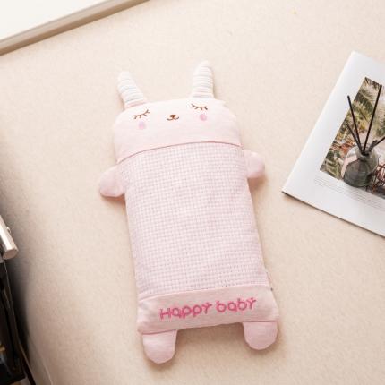 91家纺网 家纺一手货源 找家纺 明星 2023新款纯棉儿童卡通荞麦头宝宝防偏头全荞麦壳枕头芯 小粉兔20*40 +-2cm