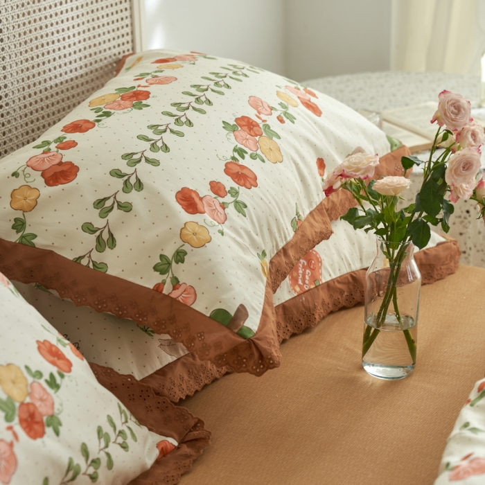 91家纺网 家纺一手货源 找家纺 蓝邻 2023新款复古小清晰花边四件套风格一 精灵乐园