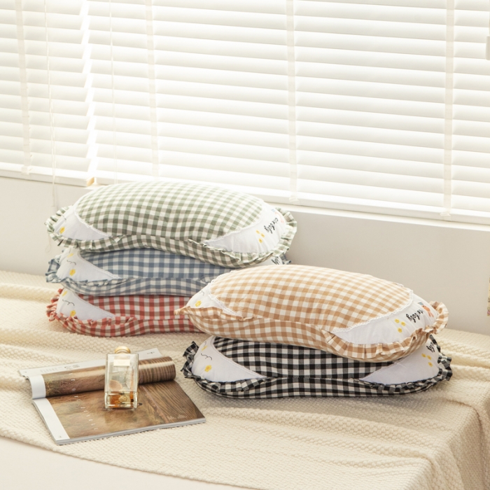 91家纺网 家纺一手货源 找家纺 （总）明星 2023新款全棉水洗棉月牙荞麦枕