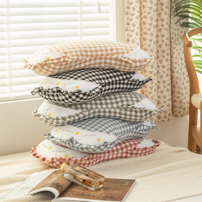 91家纺网 家纺一手货源 找家纺 （总）明星 2023新款全棉水洗棉月牙荞麦枕