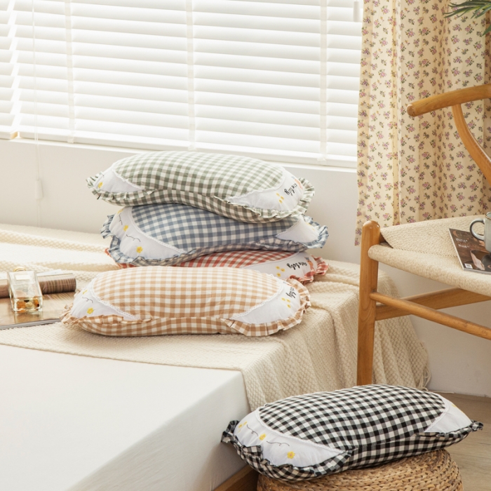 91家纺网 家纺一手货源 找家纺 （总）明星 2023新款全棉水洗棉月牙荞麦枕