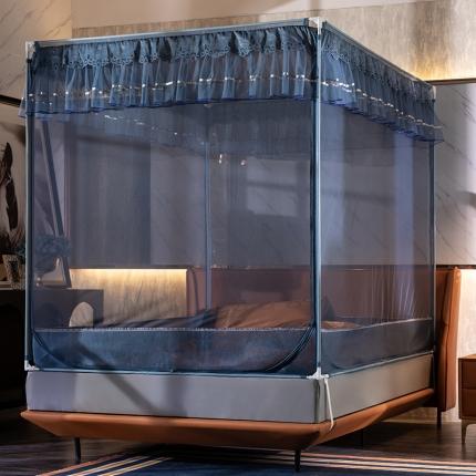 91家纺网 家纺一手货源 找家纺 （总）飞轮海 2023新款U型三开门坐床防蚊拉链蚊帐Z52Z61