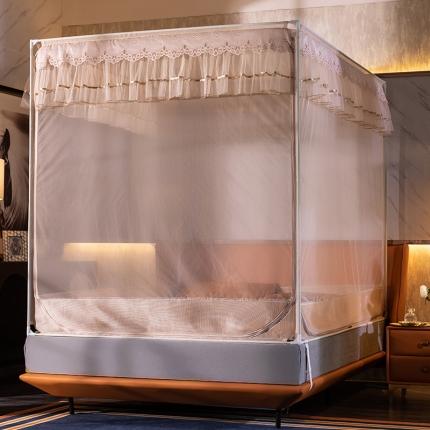 91家纺网 家纺一手货源 找家纺 （总）飞轮海 2023新款U型三开门坐床防蚊拉链蚊帐Z52Z61