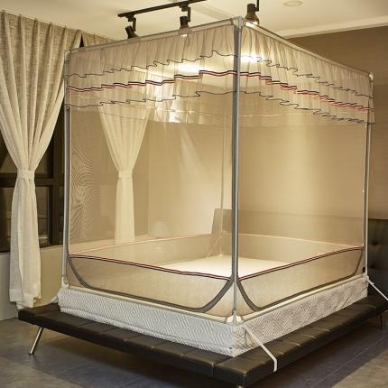 91家纺网 家纺一手货源 找家纺 （总）飞轮海 2023新款U型三开门坐床防蚊拉链蚊帐Z52Z61