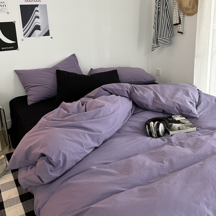 91家纺网 家纺一手货源 找家纺 （总）艾沁 新款32支加密全棉水洗棉混搭四件套