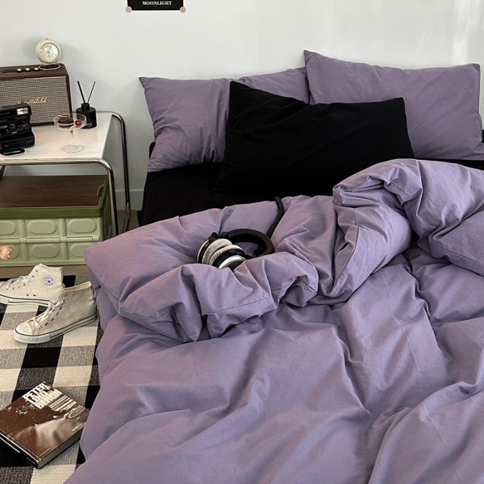 91家纺网 家纺一手货源 找家纺 （总）艾沁 新款32支加密全棉水洗棉混搭四件套