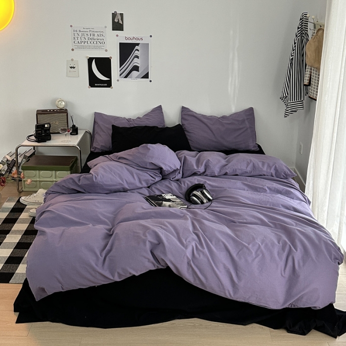 91家纺网 家纺一手货源 找家纺 （总）艾沁 新款32支加密全棉水洗棉混搭四件套