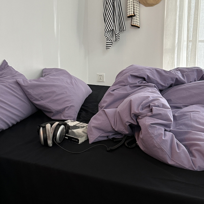 91家纺网 家纺一手货源 找家纺 （总）艾沁 新款32支加密全棉水洗棉混搭四件套