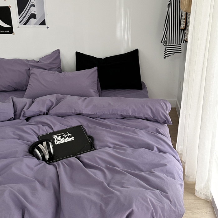 91家纺网 家纺一手货源 找家纺 （总）艾沁 新款32支加密全棉水洗棉混搭四件套