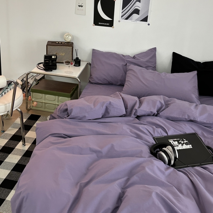 91家纺网 家纺一手货源 找家纺 （总）艾沁 新款32支加密全棉水洗棉混搭四件套