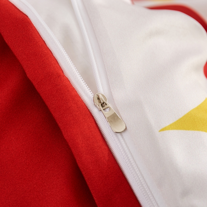 91家纺网 家纺一手货源 找家纺 啊雅家居 2025新款大红婚庆数码印花床单款床笠款四件套 花囍