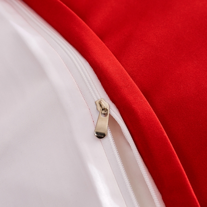 91家纺网 家纺一手货源 找家纺 啊雅家居 2025新款大红婚庆数码印花床单款床笠款四件套 相爱格