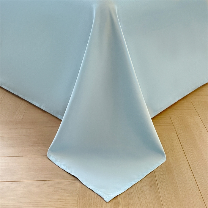 91家纺网 家纺一手货源 找家纺 眠帛家纺 2023新款水洗棉毛巾绣四件套煤球系列 煤球天空蓝