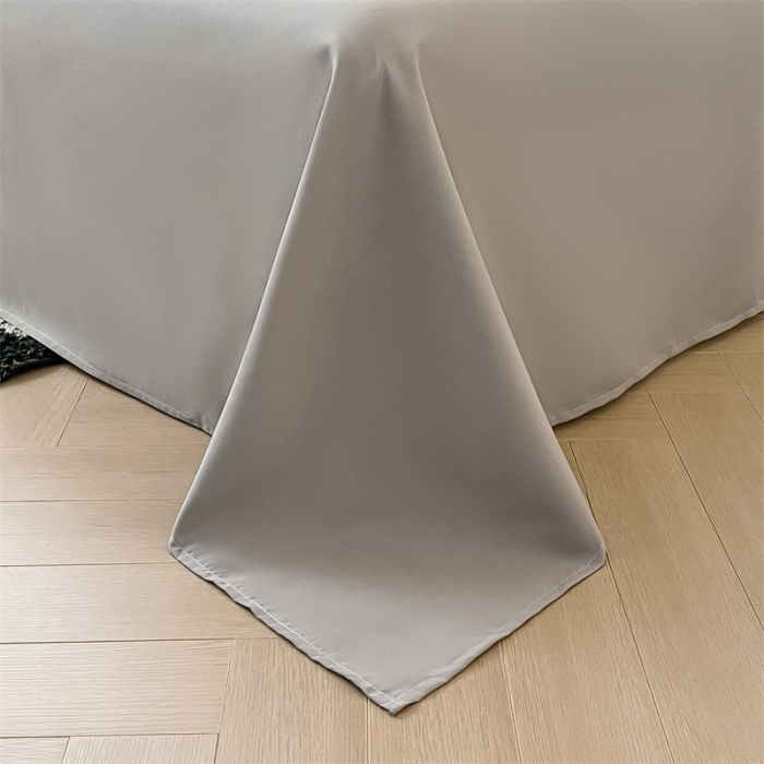 91家纺网 家纺一手货源 找家纺 眠帛家纺 2023新款极简色织水洗棉印花四件套 云舒咖