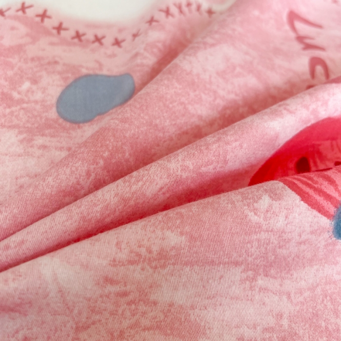 91家纺网 家纺一手货源 找家纺 盛馨家纺 全棉ins北欧风高支高密全棉喷气小清新纯棉四件套 草莓兔