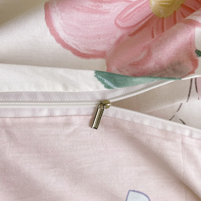 91家纺网 家纺一手货源 找家纺 盛馨家纺 全棉ins北欧风高支高密全棉喷气小清新纯棉四件套 花粉兔