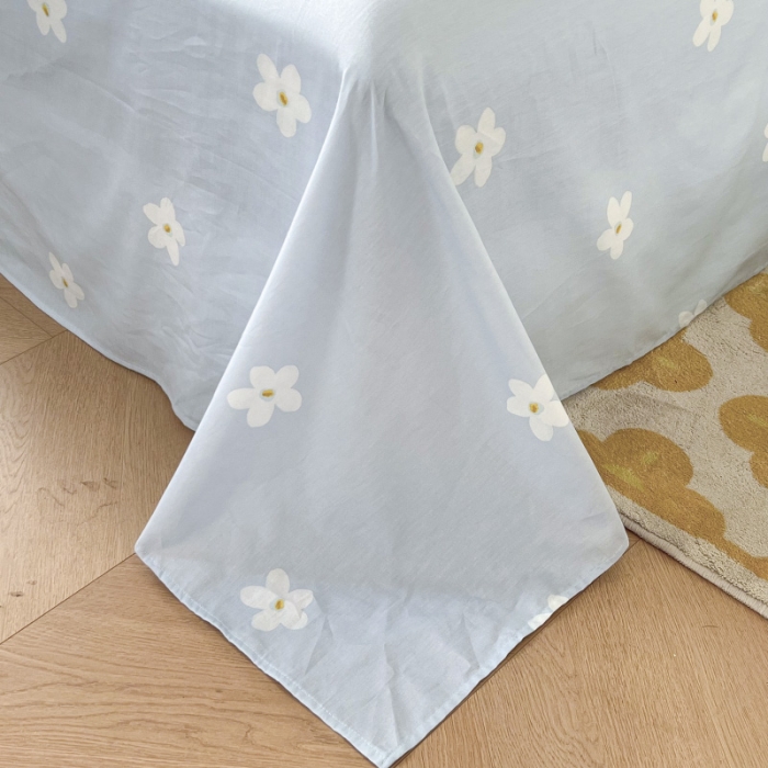 91家纺网 家纺一手货源 找家纺 盛馨家纺 全棉ins北欧风高支高密全棉喷气小清新纯棉四件套 花花小熊