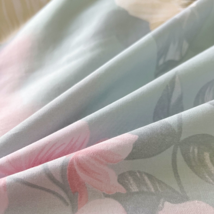 91家纺网 家纺一手货源 找家纺 盛馨家纺 全棉ins北欧风高支高密全棉喷气小清新纯棉四件套 花开富贵