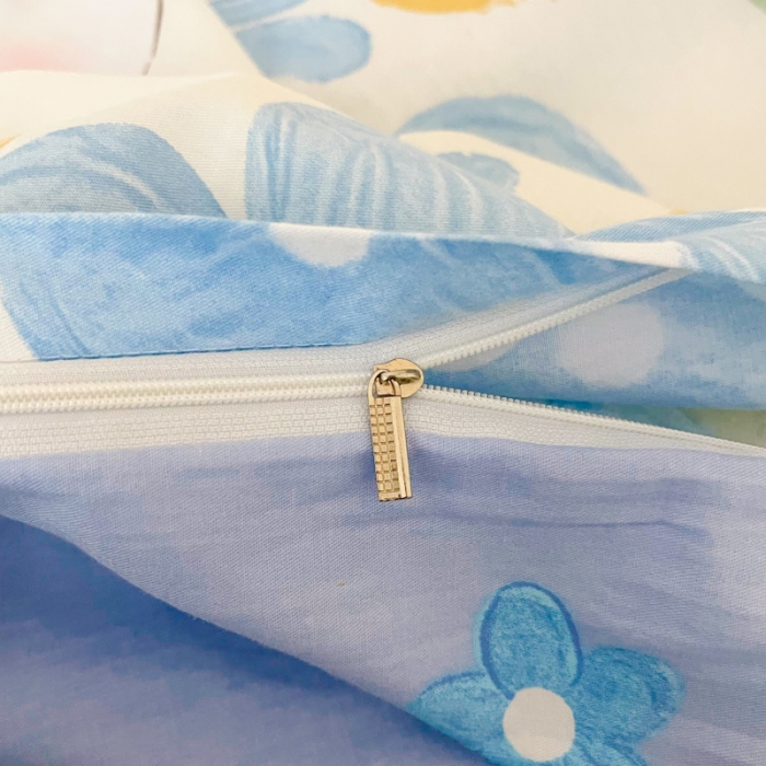 91家纺网 家纺一手货源 找家纺 盛馨家纺 全棉ins北欧风高支高密全棉喷气小清新纯棉四件套 花蓝兔